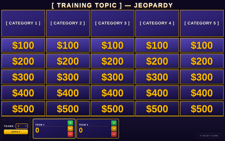 Screenshot of Categories